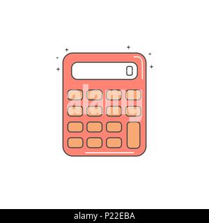 Cute Vektor icon Rechner auf weißem Hintergrund Stock Vektor