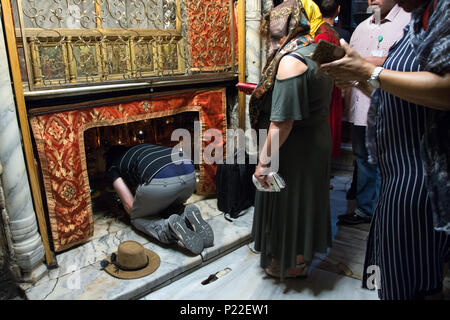 Bethlehem, Palästina, 11. Juni 2018: die Geburtskirche in Bethlehem. Stockfoto