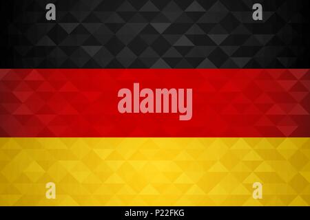 Deutschland Fahne für besondere land Veranstaltung mit geometrischen Dreieck Hintergrund. Internationalen Deutschen nation Vorlage. EPS 10 Vektor. Stock Vektor