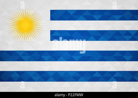 Uruguay Flagge für besondere land Veranstaltung mit geometrischen Dreieck Hintergrund. Internationale uruguayischen Nation Vorlage. EPS 10 Vektor. Stock Vektor