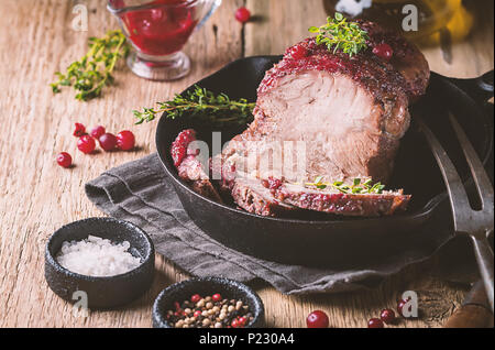 Gebackenes Schweinefleisch Stockfoto