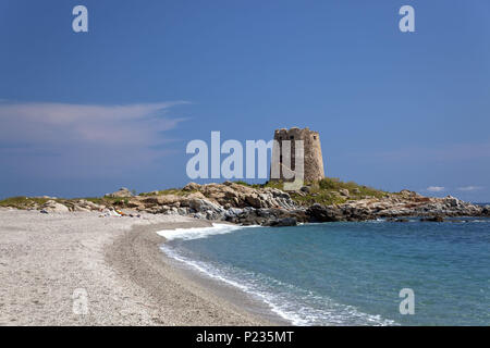 Italien, Sardinien, Ostküste, Bari Sardo Ogliastra Torre di Bari, Marina di Bari, Stockfoto