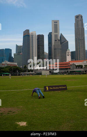 Singapur, Republik Singapur, Blick auf die höchsten Gebäude der Stadt. Stockfoto