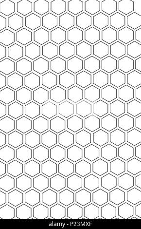 Honeycomb nahtlose Muster. Schwarz und Weiß Stockfoto