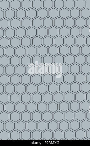Honeycomb nahtlose Muster. Schwarz und Grau Stockfoto