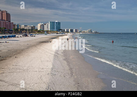 Die USA, Florida, Clearwater Beach, Strand panorama Stockfoto