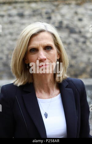 Carole Walker freie Journalistin und Fernsehmoderatorin dargestellt in Westminster London am 13. Juni 2018. Stockfoto