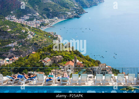 Ravello, Amalfi, Salerno, Kampanien, Italien. Stockfoto