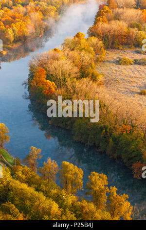 Adda im Herbst Zeit, Airuno, Adda Nord Park, Lecco, Provinz Brianza, Lombardei, Italien, Europa Stockfoto