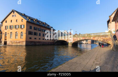 Riverside von Straßburg Bezirk, Elsässer, Grand Est, Bas-Rhin, Frankreich Stockfoto