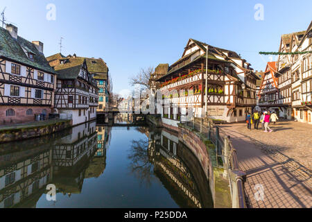 Kanal von Petit France, Straßburg, Elsass, Grand Est, Bas-Rhin, Frankreich Stockfoto