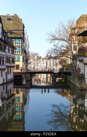 Kanal von Petit France, Straßburg, Elsass, Grand Est, Bas-Rhin, Frankreich Stockfoto