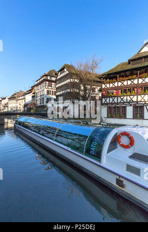 Kanal von Petit France, Straßburg, Elsass, Grand Est, Bas-Rhin, Frankreich Stockfoto