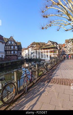 Kanal von Petit France, Straßburg, Elsass, Grand Est, Bas-Rhin, Frankreich Stockfoto