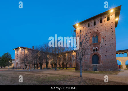 Castello Sforzesco von Vigevano (Vigevano, Lomellina, Provinz Pavia, Lombardei, Italien) Stockfoto