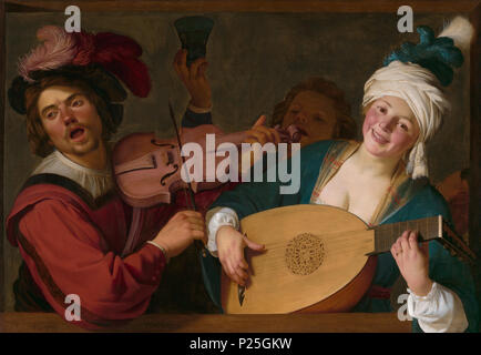 . Eine fröhliche Gruppe hinter einer Balustrade mit einer Geige und einen Lautenspieler. Englisch: Eine fröhliche Gruppe hinter einer Balustrade mit einer Geige und eine laute PlayerGerrit van Honthorst (Niederländisch, 1590 - 1656) um 1623, Öl auf Leinwand * Rose-Marie und Eijk Van Otterloo Sammlung * Courtesy Museum der Bildenden Künste, Boston. 18 Mai 2016, 11:25:55. . Eine fröhliche Gruppe hinter einer Balustrade mit einer Geige und einen Lautenspieler Gerrit van Honthorst (Niederländisch, 1590 - 1656) um 1623, Öl auf Leinwand * Rose-Marie und Eijk Van Otterloo Sammlung * Courtesy Museum der Bildenden Künste, Boston 1 08. Eine fröhliche Gruppe hinter einer Balustrade mit einer Geige und eine Laute Stockfoto