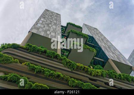 Singapur - 10. Juni 2018: Hotel Park Royal. Blick auf das Äußere East Side Stockfoto