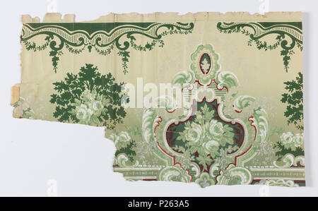 . Englisch: Grenze (USA), 1895. Englisch: Grüne und weiße Rosen in aufwendigen florale Kartusche. Grund grün graduierte. . 1895 36 Grenze (USA), 1895 (CH) 18491449 Stockfoto