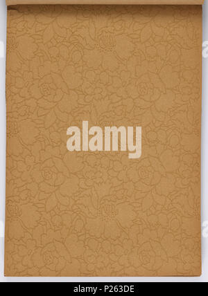 . Englisch: Musterbuch (USA), Ca. 1915. Deutsch: 179 Seiten (inkl. Top Grenzen; nicht. inkl. angeschlossenen unteren Grenzen oder Fabric swatches) Tapestry, Landschaft, Raufaser und Haferflocken Papiere, viele Ton in Ton. Einige Seitenwände haben die oberen und unteren Grenzen. Einige haben Tiffany und Flitter Grenzen. Hoher Hinterschnitt, Grenzen sowie die Grenzen schneiden. Einige Seitenwände sind eingeprägt und/oder Leder simulieren gedruckt. Einige haben passende Fabric swatch befestigt. Einige Grenzen haben das Aussehen der Airbrush. Einige Seitenwände erscheinen Intaglio gedruckt werden. Florale Streifenmuster für Schlafzimmer und Stockfoto