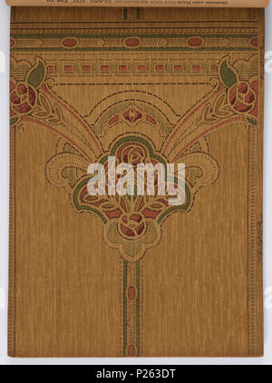 . Englisch: Musterbuch (USA), Ca. 1915. Deutsch: 179 Seiten (inkl. Top Grenzen; nicht. inkl. angeschlossenen unteren Grenzen oder Fabric swatches) Tapestry, Landschaft, Raufaser und Haferflocken Papiere, viele Ton in Ton. Einige Seitenwände haben die oberen und unteren Grenzen. Einige haben Tiffany und Flitter Grenzen. Hoher Hinterschnitt, Grenzen sowie die Grenzen schneiden. Einige Seitenwände sind eingeprägt und/oder Leder simulieren gedruckt. Einige haben passende Fabric swatch befestigt. Einige Grenzen haben das Aussehen der Airbrush. Einige Seitenwände erscheinen Intaglio gedruckt werden. Florale Streifenmuster für Schlafzimmer und Stockfoto