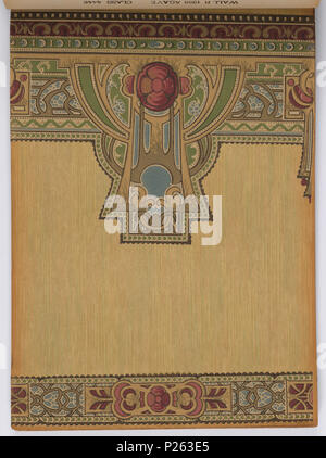 . Englisch: Musterbuch (USA), Ca. 1915. Deutsch: 179 Seiten (inkl. Top Grenzen; nicht. inkl. angeschlossenen unteren Grenzen oder Fabric swatches) Tapestry, Landschaft, Raufaser und Haferflocken Papiere, viele Ton in Ton. Einige Seitenwände haben die oberen und unteren Grenzen. Einige haben Tiffany und Flitter Grenzen. Hoher Hinterschnitt, Grenzen sowie die Grenzen schneiden. Einige Seitenwände sind eingeprägt und/oder Leder simulieren gedruckt. Einige haben passende Fabric swatch befestigt. Einige Grenzen haben das Aussehen der Airbrush. Einige Seitenwände erscheinen Intaglio gedruckt werden. Florale Streifenmuster für Schlafzimmer und Stockfoto