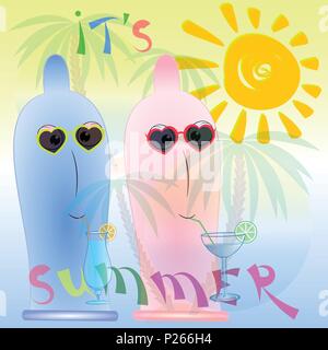 Sommer cartoon Poster Stock Vektor