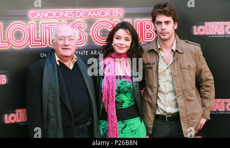 27 / 11 / 2007; Cine-Sequenzen Verdi Park, Barcelona, Präsentation de 'Canciones de Amor en Lolita's Club" dirigida por Vicente Aranda, interpretada por Eduardo Noriega y Flora Martínez. Stockfoto