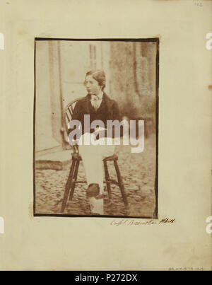 . Englisch: Porträt eines Jungen. . 1845 51 Kapitän Henry Craigie Brewster (British - Porträt eines Jungen. - Google Art Project (Xqf 0 zVthifygYA) Stockfoto