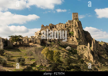 Der geisterstadt Pisticci, Provinz Matera, Basilikata, Italien Stockfoto