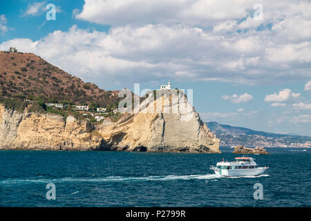 Italien, Kampanien, Provinz Neapel, Capo Miseno. Den Leuchtturm von Capo Miseno. Stockfoto