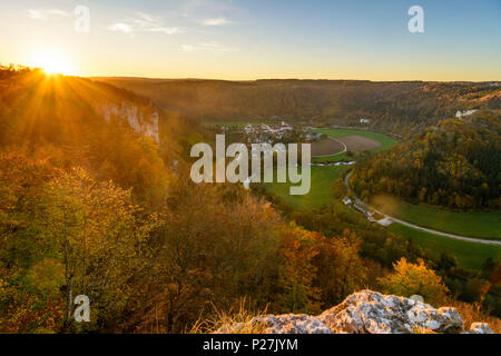 Beuron, Donau-Durchbruch (Donau Durchbruch), Kloster der Erzabtei Beuron, Schwäbische Alb (Schwäbische Alb), Baden-Württemberg, Deutschland Stockfoto