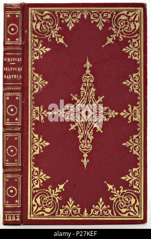 . Band van Rood segrijn. Nederlands: Tabletten: hermannus Schinkel. Den Delfschen martelaer laetste afscheud Ofte - brieven. Delft, 1652. . 1845-1855; 29 Band van Rood segrijn KONB 12-346-H27 Stockfoto