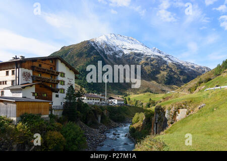 Sölden, Dorf Vent, stream Venter Ache, Ötztaler Alpen (Ötztaler Alpen), Tirol, Österreich Stockfoto