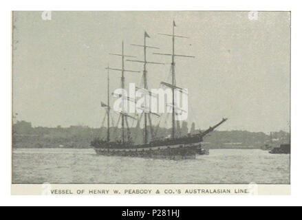 (König 1893, NYC) pg099 SCHIFF VON HENRY W. PEABODY & CO.AUSTRALASIAN LINIE. Stockfoto