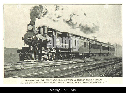 (König 1893, NYC) pg 119 EMPIRE STATE EXPRESS, NEU - NEW YORK CENTRAL & HUDSON - River Railroad. Stockfoto