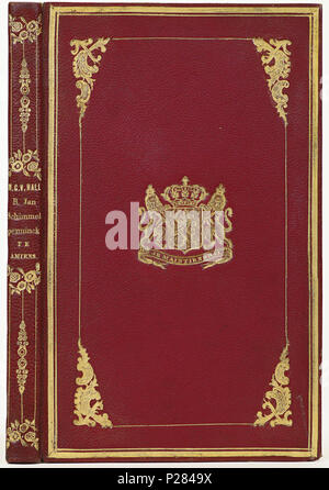 . Deutsch: Band van Rood segrijn. Nederlands: Tabletten: M.C. van Hall. Rutger Jan Schimmelpenninck, voornamelijk als Bataafsch afgezant... Amsterdam, 1847. . 1847 29 Band van Rood segrijn - KONB 12-892 D61 Stockfoto