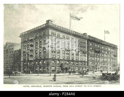 (König 1893, NYC) pg 233 HOTEL GRENOBLE, Seventh Avenue. Stockfoto