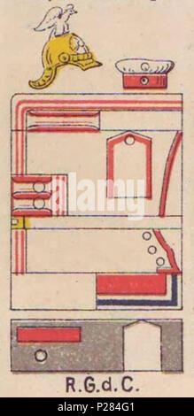 . English: Schematische Farbdarstellung der Uniform des Regiment der Gardes du Corps. 1890. Moritz Ruhl (deutscher Lithograph in Leipzig) 123 Farbschema der Einheitlichen, Regiment Garde du Corps, Uniformen der deutschen Armee, Ruhl, Tafel 10 Sterben Stockfoto