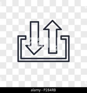 Input Output vektor Icon auf transparentem Hintergrund isoliert, Eingang Ausgang logo Konzept Stock Vektor