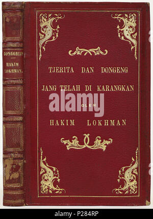 . Band van Rood segrijn. Nederlands: Tabletten: Lokhman. Dalang atawa Segala tjerita dan Dongeng jang Telach di Oleg J.R.P.F. karangkan... Gonggrijp. Batavia, 1866. . 1866? 29 Band van Rood segrijn KONB 12-197-A34 Stockfoto