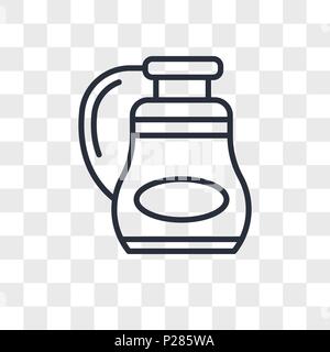 Kolben vektor Icon auf transparentem Hintergrund isoliert, Flasche logo Konzept Stock Vektor