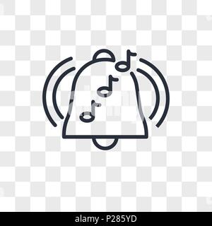 Klingelton vektor Icon auf transparentem Hintergrund isoliert, Klingelton logo Konzept Stock Vektor