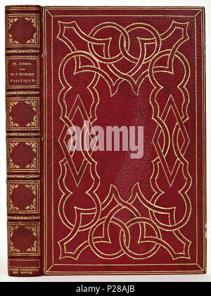 . Band van Rood segrijn. Nederlands: Tabletten: Florent Leysen. Etudes sur l'Histoire de l'Economie politique. Bruxelles, 1853. . 1848-1858; 29 Band van Rood segrijn - KONB 12-137 E3 Stockfoto