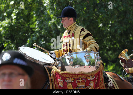 LONDON - 09 Jun, 2018: Blick auf die Farbe 2018 auf der Mall in London Stockfoto