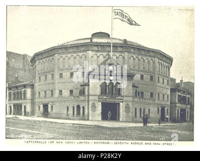 (König 1893, NYC) pg 818 TATTERSALLS (NEW YORK) LIMITED, AUSSEN, Seventh Avenue und 55th Street. Stockfoto