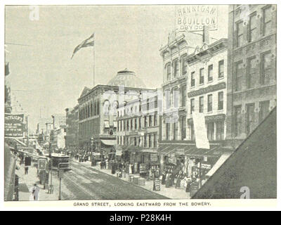 (König 1893, NYC) pg 865 Grand Street, AUF DER SUCHE NACH OSTEN VON DER BOWERY. Stockfoto