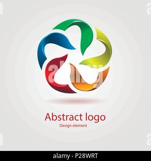 Rainbow logo.design Element. Vector Illustration Stock Vektor