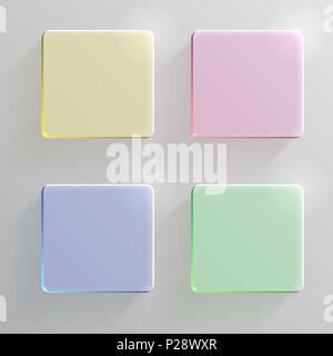 Abstrakte Design. Bunten transparenten Quadraten. Vector Illustration Stock Vektor