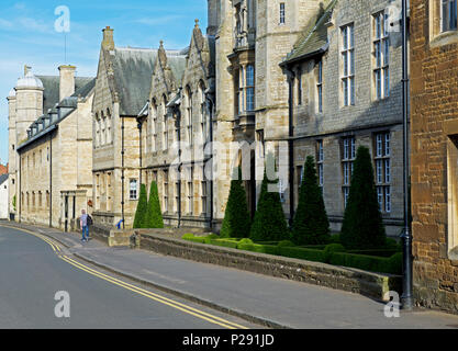 Schule Gebäude auf der Hohe Straße, Schule, Uppingham Uppingham, Rutland, England Großbritannien Stockfoto