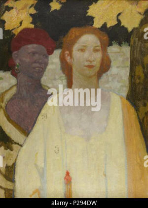 . Unbetiteltes, Öl auf Leinwand, 80 x 60. 1910 129 Fritz Erler Malerei 1910 Stockfoto